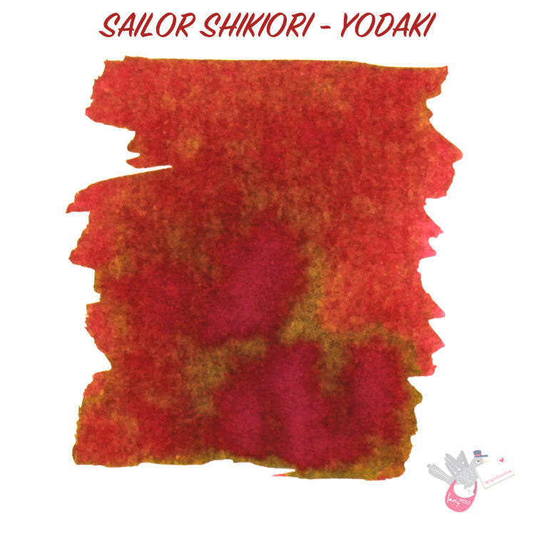 SAILOR SHIKIORI Fountain Pen Ink Cartridges - Pack of 8 - Yodaki (Summer Red)