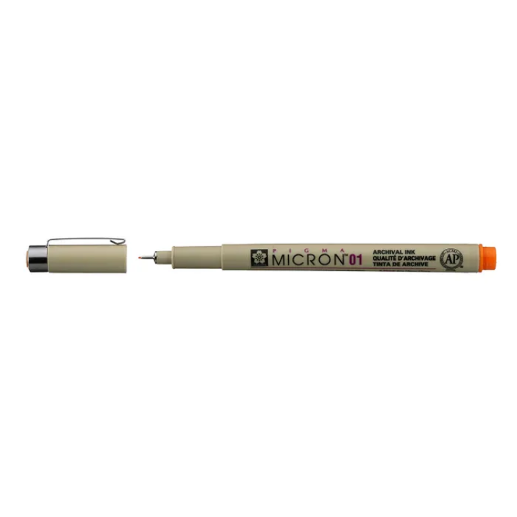 SAKURA Pigma Micron Size 01 (0.25mm) - Orange