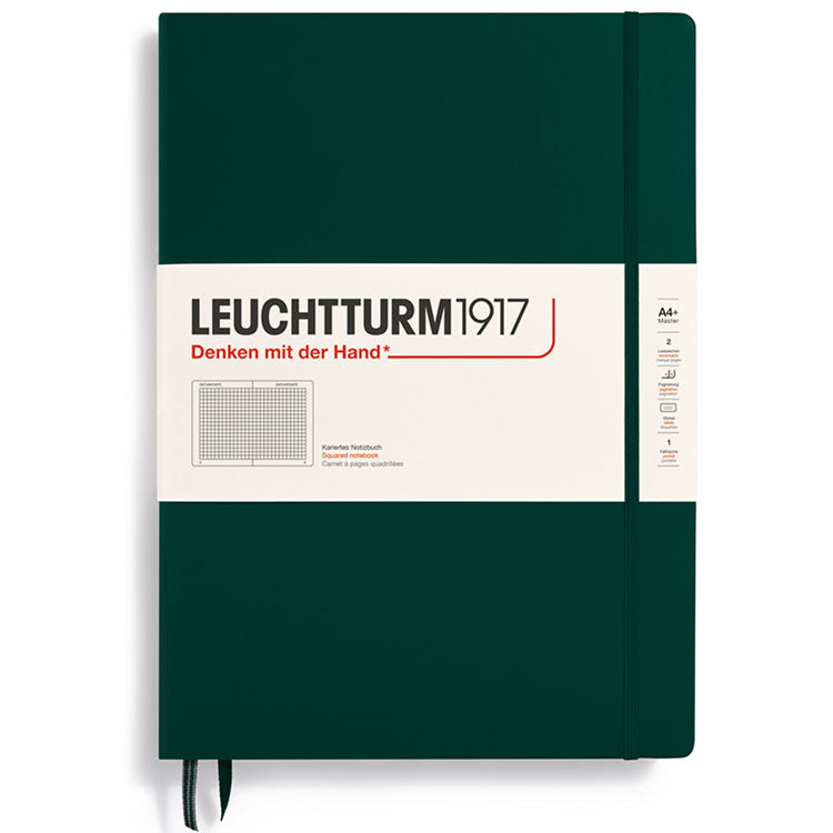 LEUCHTTURM1917 Classic Hard Cover - Master A4 - Squared/Grid - Forest Green
