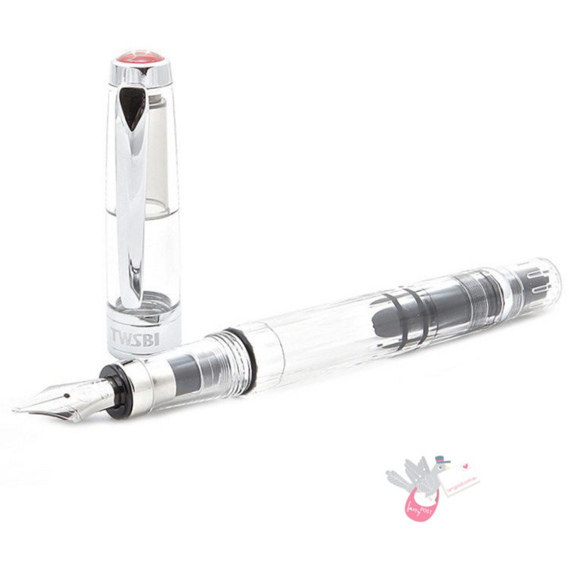 TWSBI Diamond 580 Fountain Pen - Clear - 1.1 Italic (stub) Nib