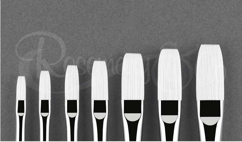 ROSEMARY & CO - Ivory Synthetic - Extra Long Flat Size 8 (15 x 35.7mm) - Long Handle