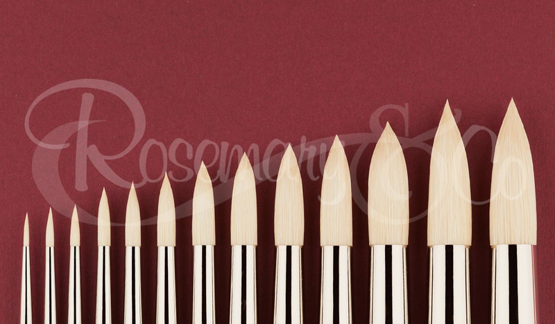 ROSEMARY & CO Brushes - Ultimate Bristle - Pointed Round - Long Handle - Various Sizes