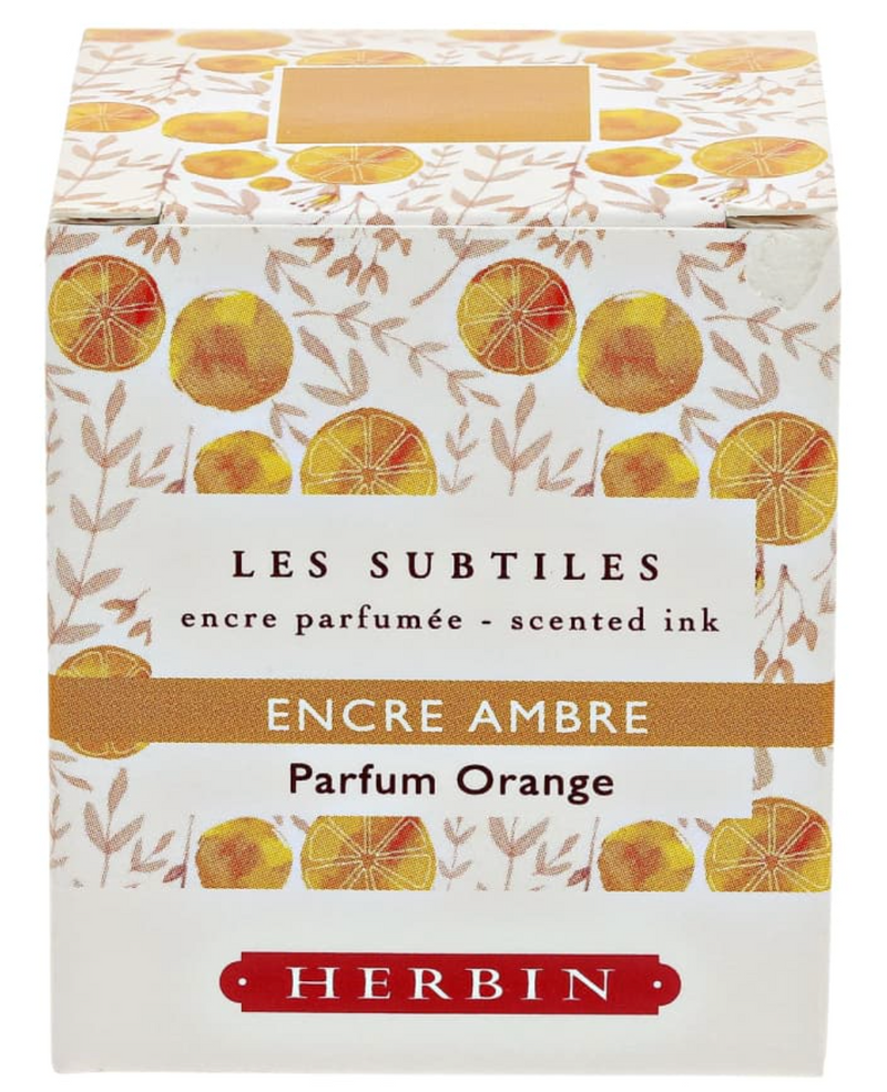 HERBIN Scented Fountain Pen Ink - 30mL (with pen rest) - Encre Ambre with Orange Scent
