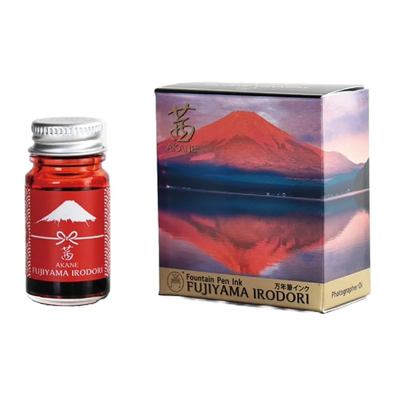 TERANISHI Fujiyama Irodori Fountain Pen Ink - 12mL - Akane (Red)