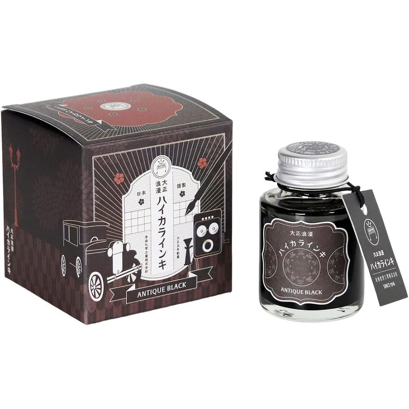 TERANISHI Haikara Fountain Pen Ink - 40mL - Antique Black