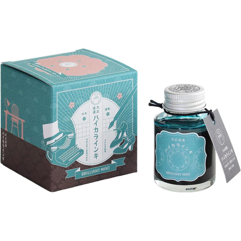 TERANISHI Haikara Fountain Pen Ink - 40mL - Brilliant Mint