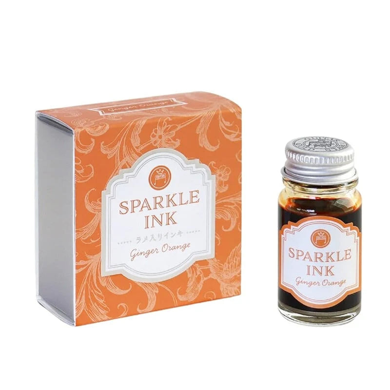 TERANISHI Sparkle Dip Pen Ink - 12mL - Ginger Orange
