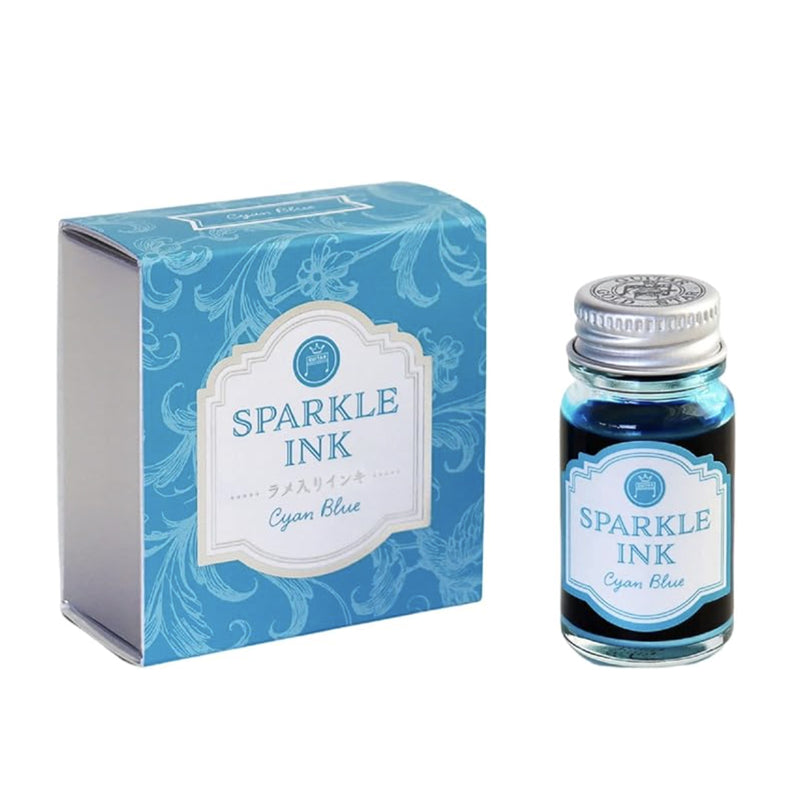 TERANISHI Sparkle Dip Pen Ink - 12mL - Cyan Blue