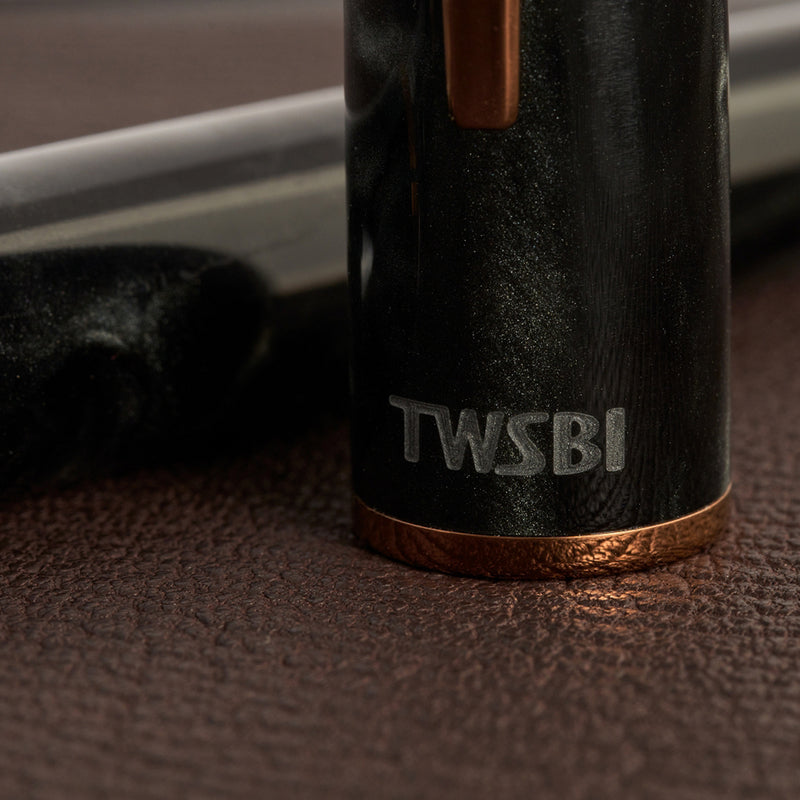 TWSBI Obsidian Fountain Pen (Limited Edition) - Mixed black resin with rose gold trim and nib ***pre order from 21st Dec | Ships 23 Dec***