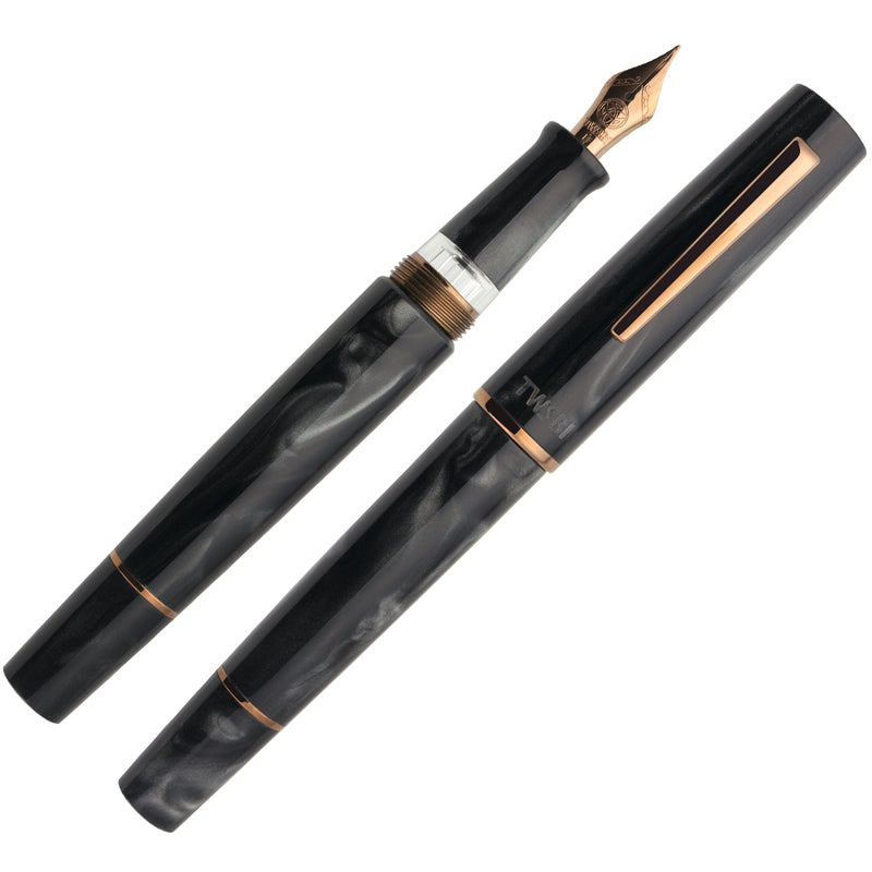 TWSBI Obsidian Fountain Pen (Limited Edition) - Mixed black resin with rose gold trim and nib ***pre order from 21st Dec | Ships 23 Dec***