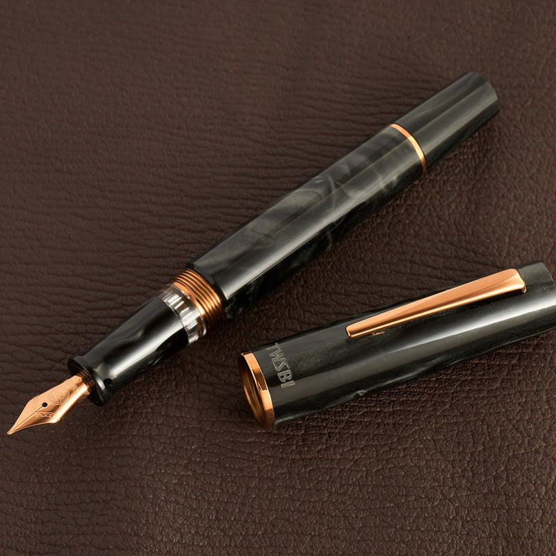 TWSBI Obsidian Fountain Pen (Limited Edition) - Mixed black resin with rose gold trim and nib ***pre order from 21st Dec | Ships 23 Dec***