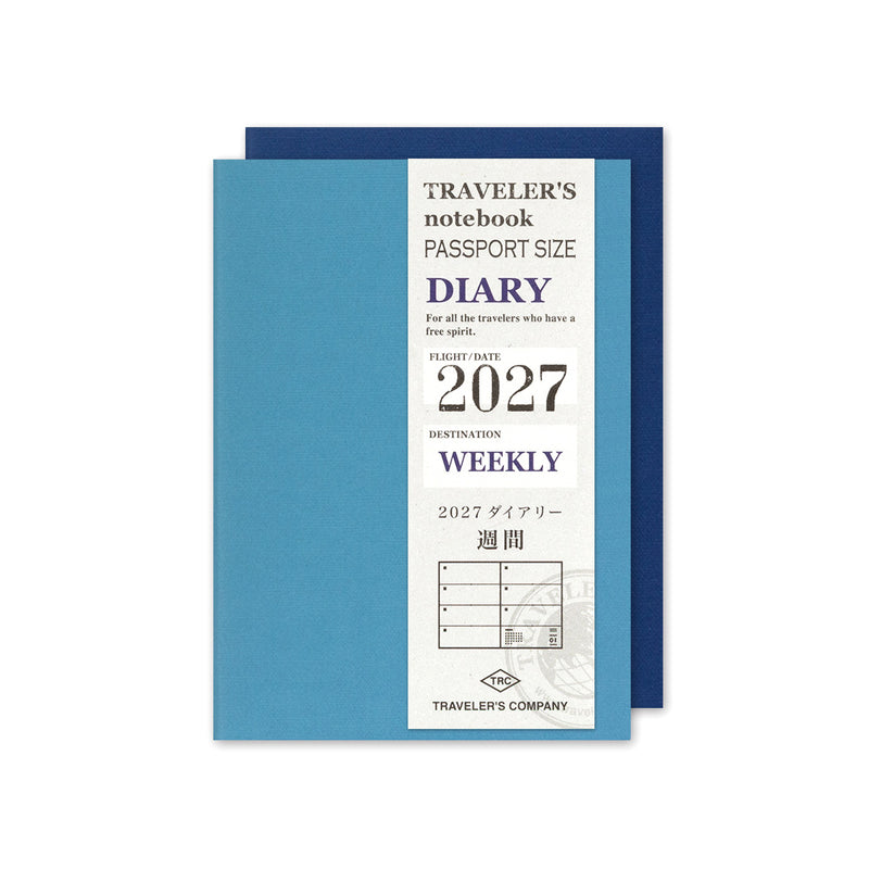 2027 Traveler's Company - Diary Insert - Passport Size - Weekly Horizontal Planner