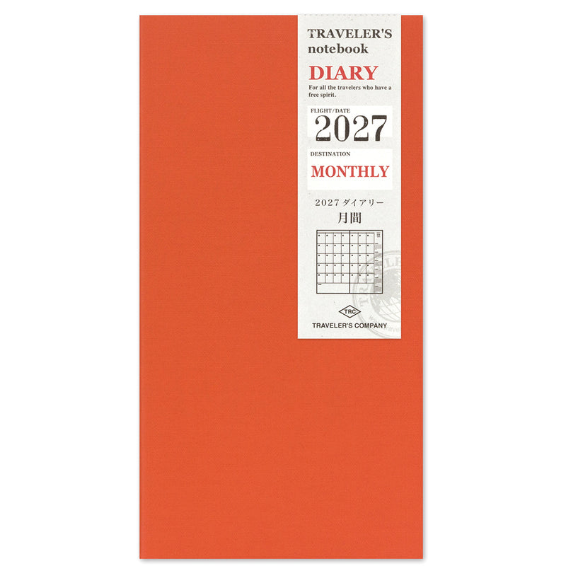 2027 Traveler's Company - Diary Insert - Regular Size - Monthly Planner