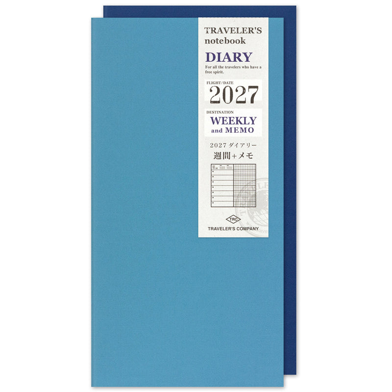 2027 Traveler's Company - Diary Insert - Regular Size - Weekly Planner and Notebook