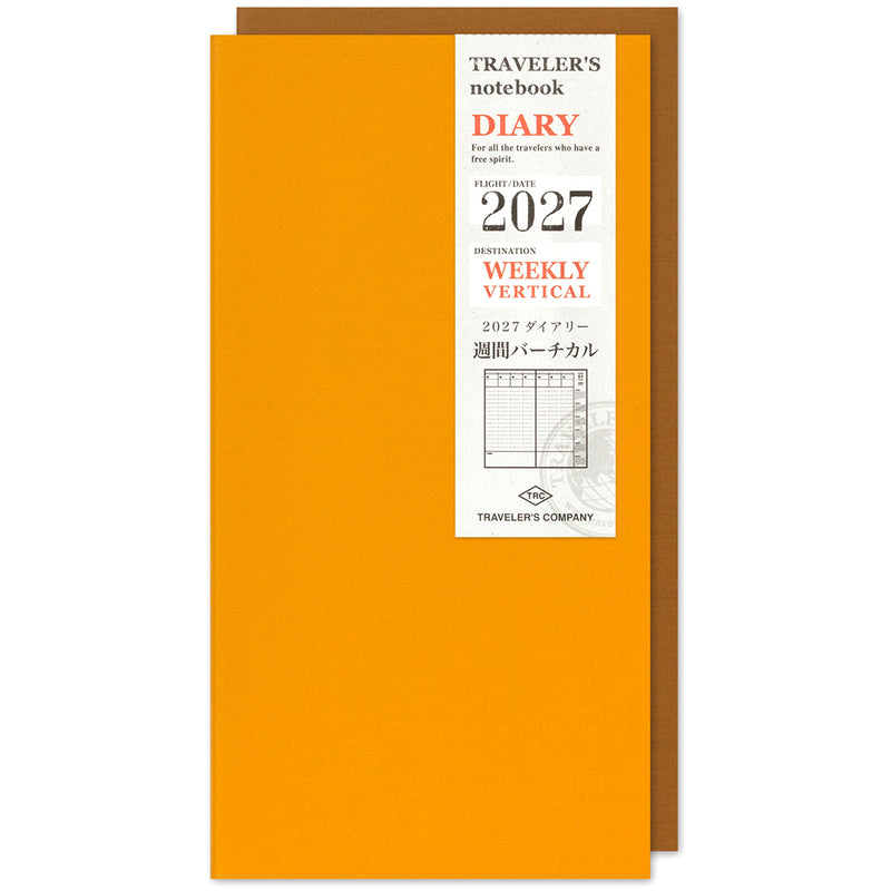 2027 Traveler's Company - Diary Insert - Regular Size (11 x 21cm) - Weekly Vertical Planner