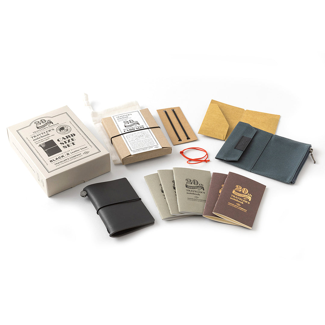 Traveler's Company Leather Notebook - Card Size Starter Kit