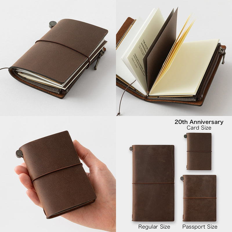 Traveler's Company Leather Notebook - Card Size Starter Kit - Brown