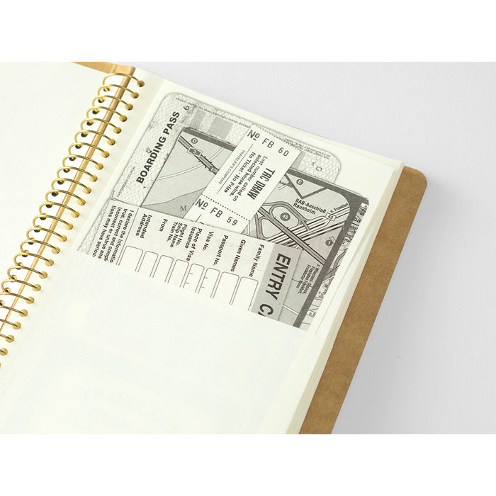 Traveler's Company - Spiral Ring Notebook - A5 Portrait - Paper Pocket