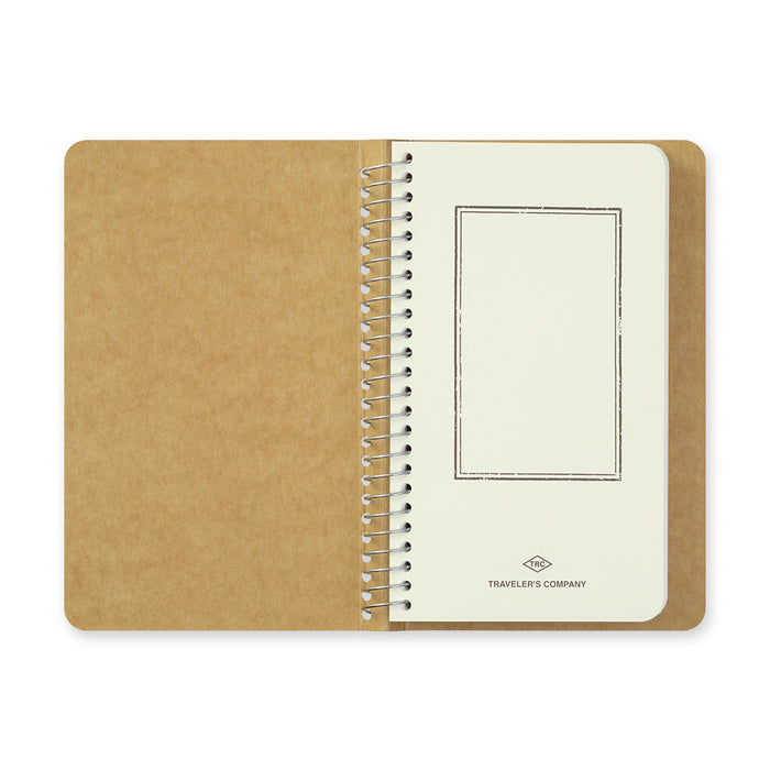 Traveler's Company - Spiral Ring Notebook - A6 Portrait - Plain MD Paper White