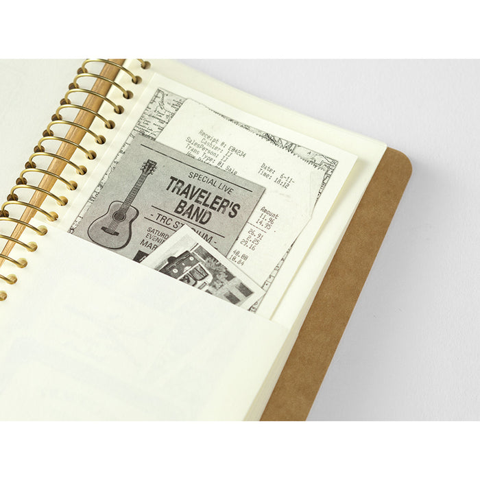 Traveler's Company - Spiral Ring Notebook - A6 Portrait - Paper Pocket
