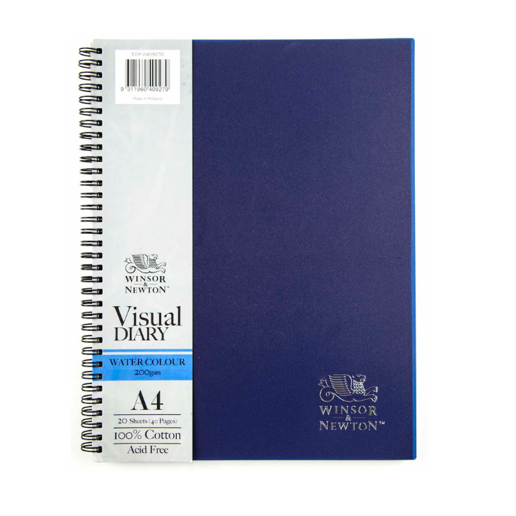 WINSOR & NEWTON Watercolour Spiral Sketchbook - 200gsm - 100% Cotton - Cold Press - 40 pages - A4 Portrait