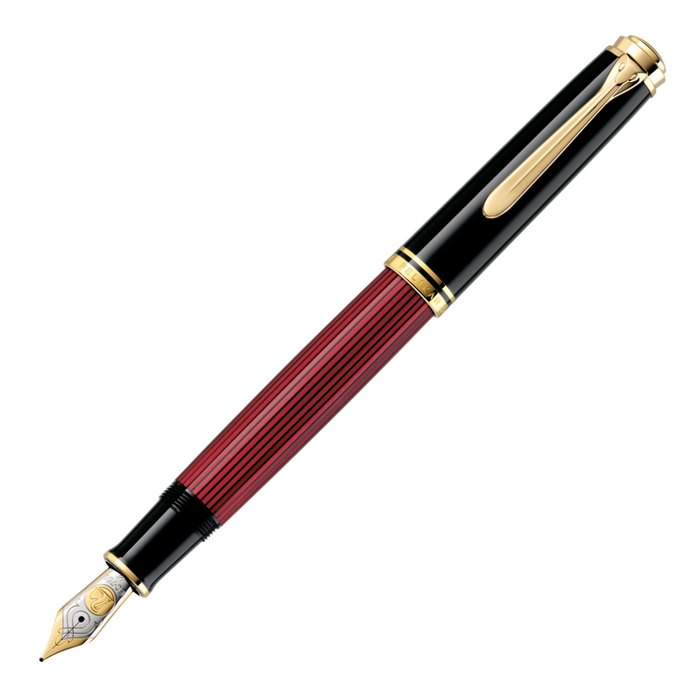 PELIKAN Souveran M800 Fountain Pen - Black/Red (2022 Packaging)