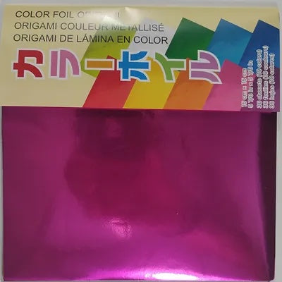 AITOH Origami Foil Paper - 36 Sheets (15 x 15cm) - Assorted Colours