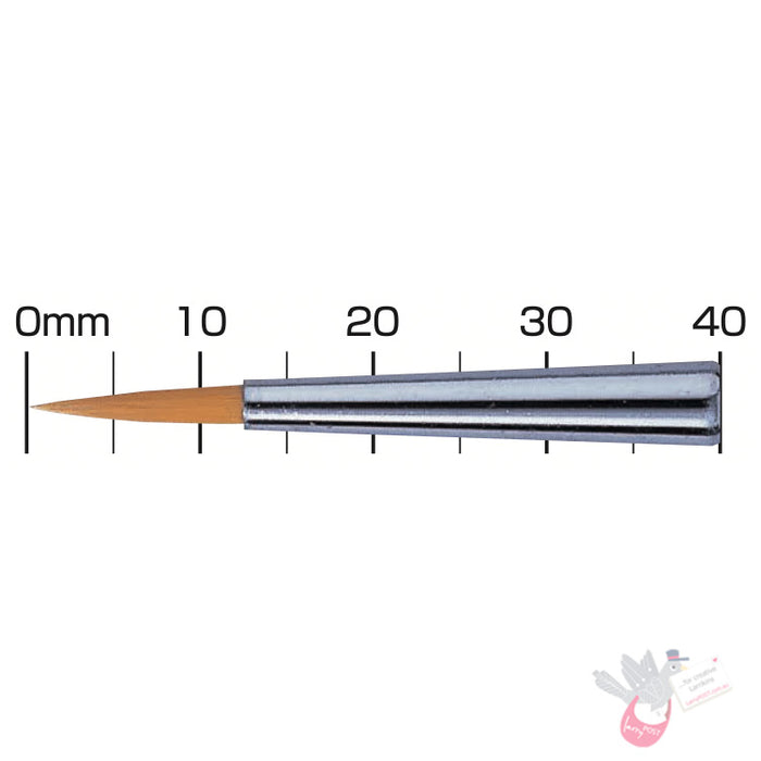 AKASHIYA Synthetic Sable - Long Handle - Round - Size 16 (9x31mm)