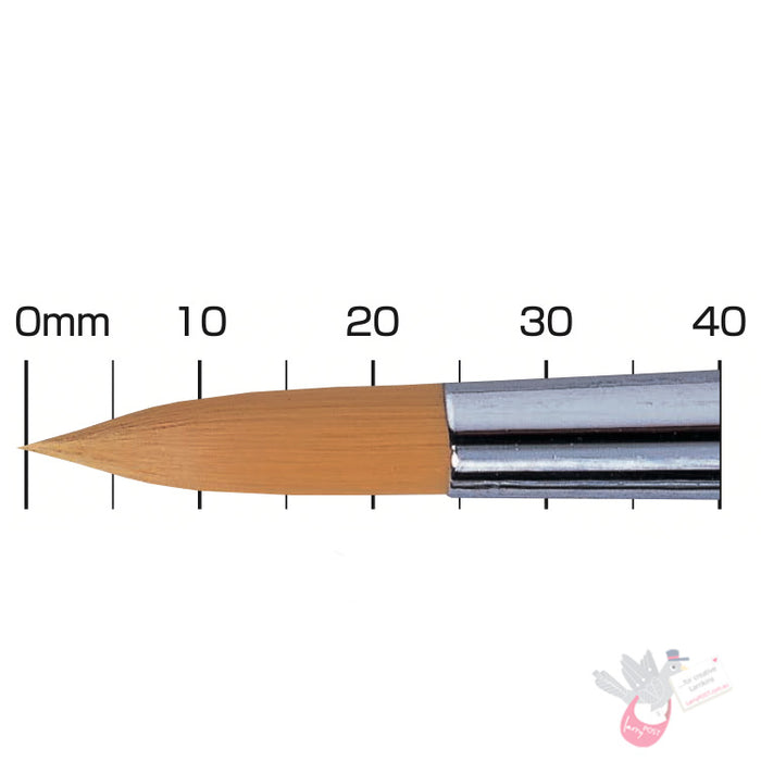 AKASHIYA Synthetic Sable - Long Handle - Round - Size 16 (9x31mm)
