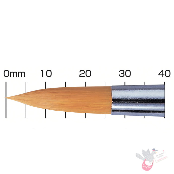 AKASHIYA Synthetic Sable - Long Handle - Round - Size 16 (9x31mm)