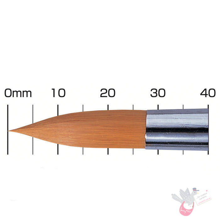 AKASHIYA Synthetic Sable - Long Handle - Round - Size 16 (9x31mm)