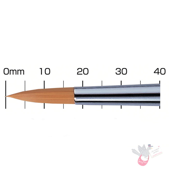 AKASHIYA Synthetic Sable - Long Handle - Round - Size 16 (9x31mm)
