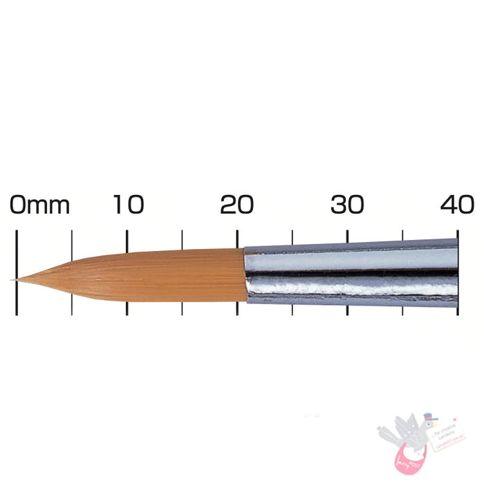 AKASHIYA Synthetic Sable - Long Handle - Round - Size 16 (9x31mm)