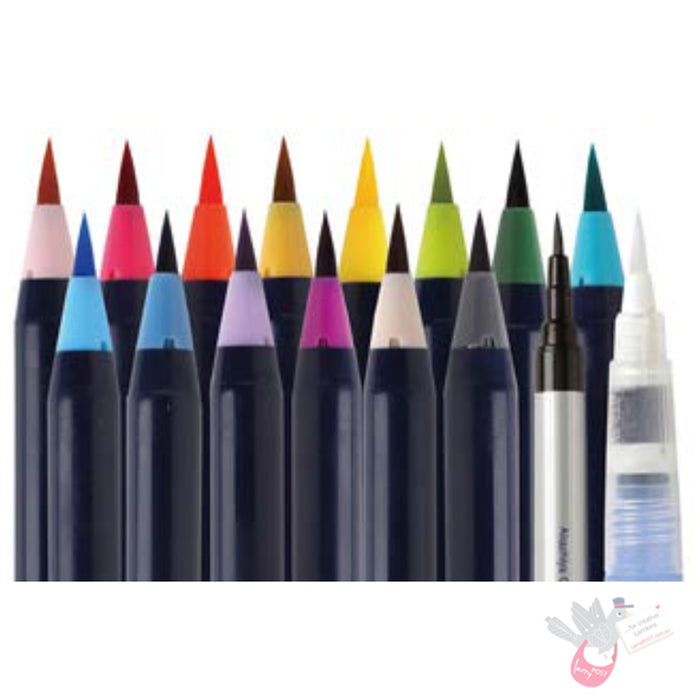 AKASHIYA SAI Watercolour Brush Marker - Modern Calligraphy / Brush Lettering - Set 15