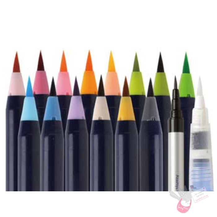 AKASHIYA SAI Watercolour Brush Marker - Pale Colours - Set 15