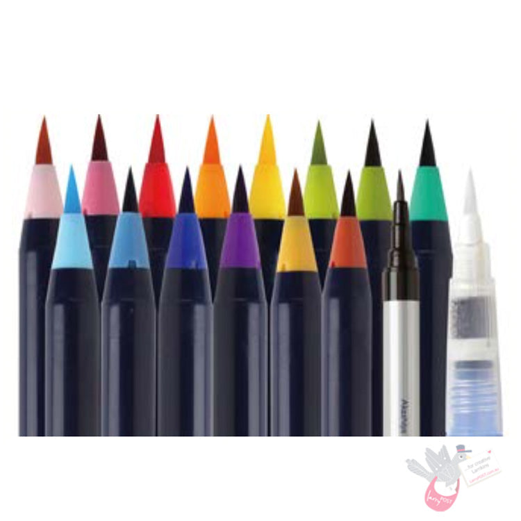 AKASHIYA SAI Watercolour Brush Marker - Red Fuji - Set 15