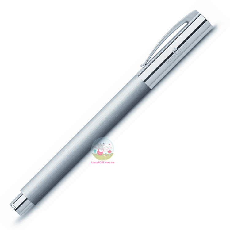 FABER-CASTELL Ambition - Brushed Stainless Steel - Fountain Pen (includes converter) - Medium Nib