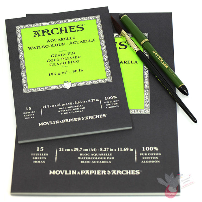 ARCHES Watercolour Pad (Cold Pressed) 185g - 15 Sheets - A5