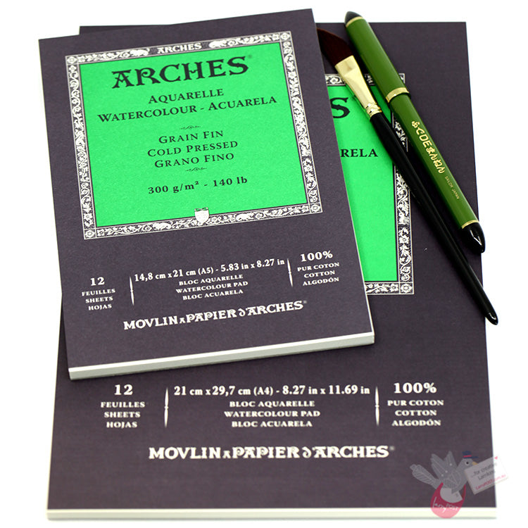 ARCHES Watercolour Pad (Cold Pressed) 300g - 12 Sheets - A5
