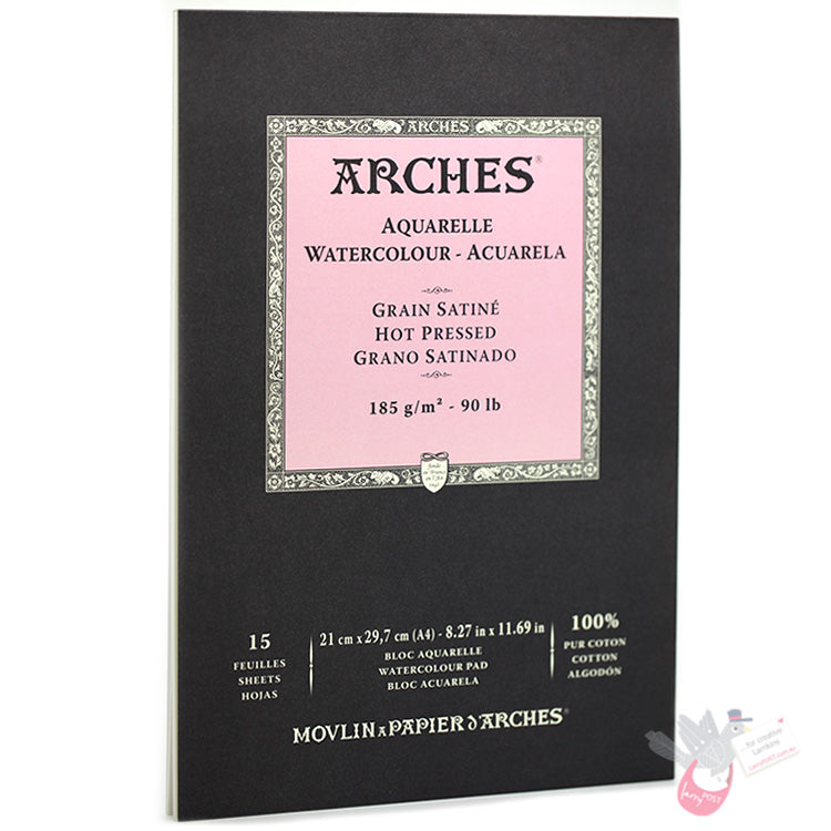 ARCHES Watercolour Pad (Smooth) 185g - 15 Sheets - A4