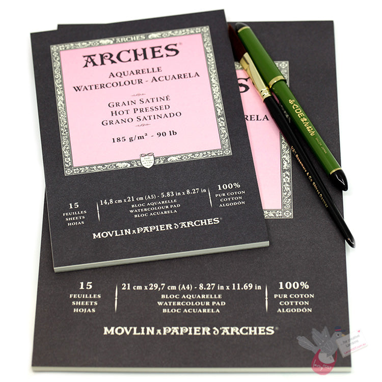 ARCHES Watercolour Pad (Smooth) 185g - 15 Sheets - A4