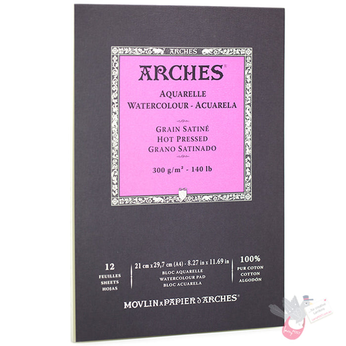 ARCHES Watercolour Pad (Smooth) 300g - 15 Sheets - A4