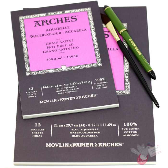 ARCHES Watercolour Pad (Smooth) 300g - 12 Sheets - A4