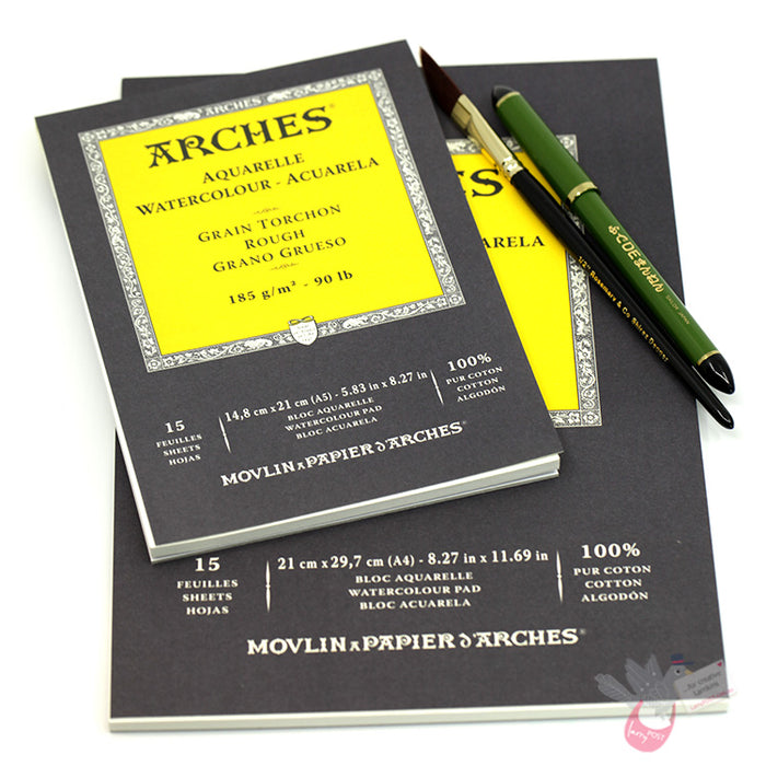 ARCHES Watercolour Pad (Rough) 185g - 15 Sheets - A4