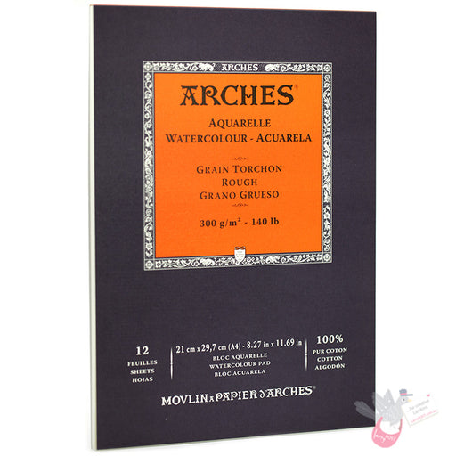 ARCHES Watercolour Pad (Rough) 300g - 12 Sheets - A4