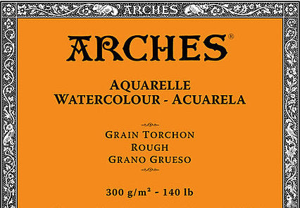 ARCHES Watercolour Block (Rough) 300g - 20 Sheets - 9 x 12" - 23 x 31cm (A4+)