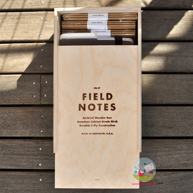 FIELD NOTES Archival Wooden Box with divider tabs (excludes any notebooks)