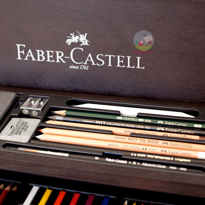 FABER-CASTELL Art and Graphite Compendium - Wooden Box - 54 piece