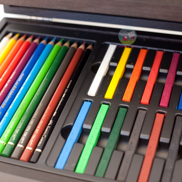 FABER-CASTELL Art and Graphite Compendium - Wooden Box - 54 piece