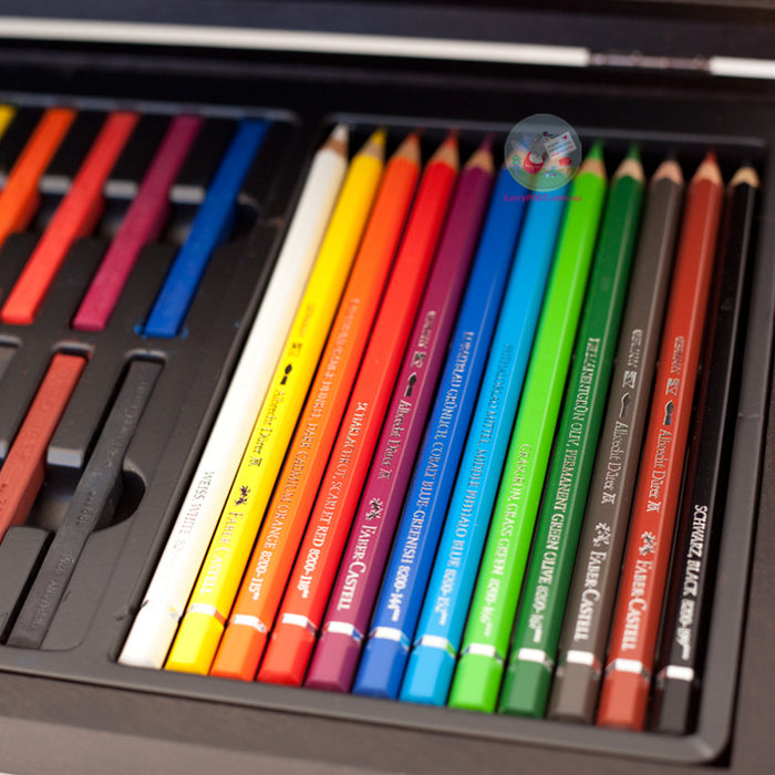 FABER-CASTELL Art and Graphite Compendium - Wooden Box - 54 piece